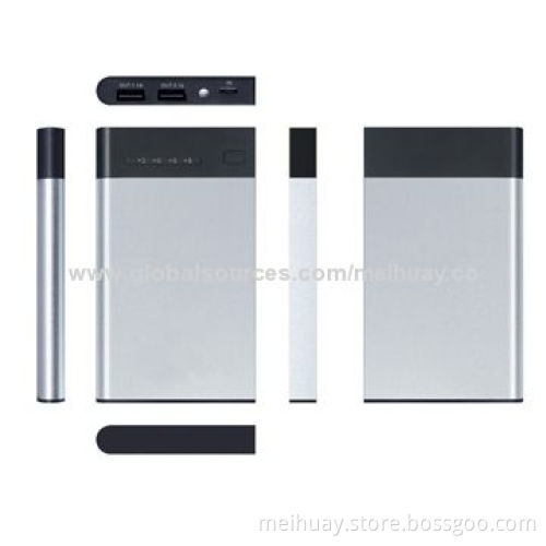 Polymer Lithium Battery Dual USB Port Power Bank With Indicate Light